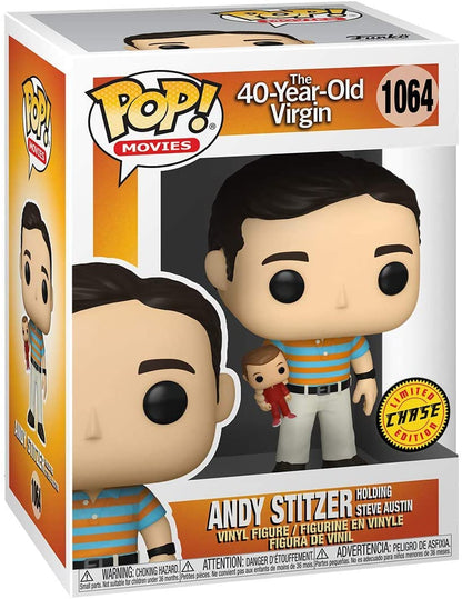 40 Year Old Virgin Funko Pop! Movies: 40 Year Old Virgin - Andy Holding Oscar (Styles May Vary)