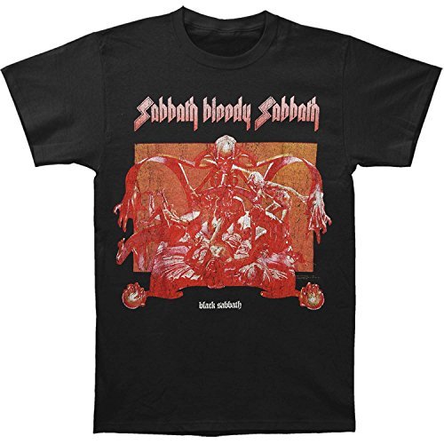 Black Sabbath Black Sabbath Sabbath Bloody (Distressed) Men'S T-Shirt, Black, Medium