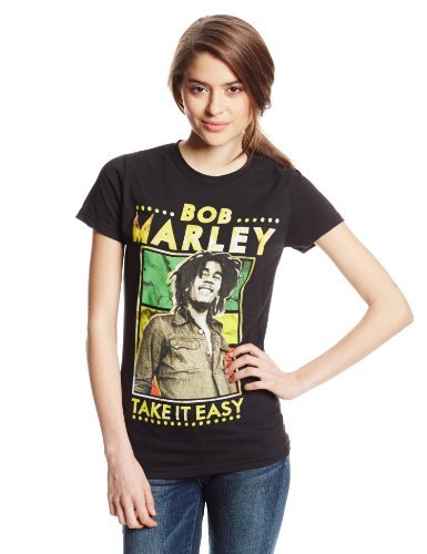 Bob Marley Bob Marley Take It Easy Juniors T-Shirt, Black, Small