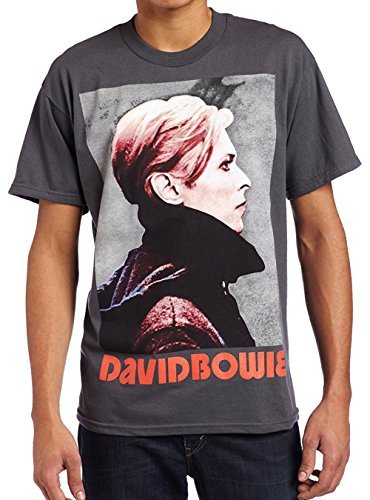 David Bowie Men'S David Bowie Low Portrait Men'S T-Shirt, Gray, Large