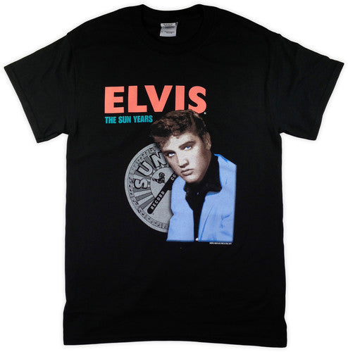 Elvis Presley The Sun Years Black Unisex Adult Short Sleeve Tee Shirt(Large)