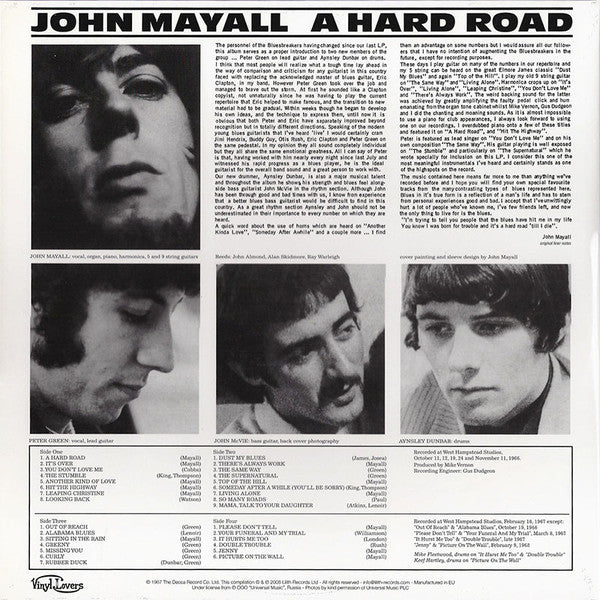 John Mayall & The Bluesbreakers A Hard Road (Bonus Tracks) (2 Lp's)