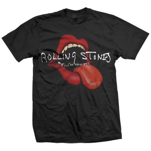 The Rolling Stones Men'S Rolling Stones Open Mouth & Tongue T-Shirt,Black,Medium