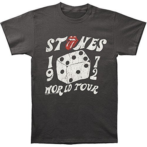 The Rolling Stones Men'S The Rolling Stones 1972 Dice Tour T-Shirt, Black, Medium