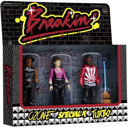 Breakin' Super7 - Breakin' ReAction Figures - 3-Pack [Ozone, Special K, Turbo] (Metallic) (Collectible, Figure, Action Figure)