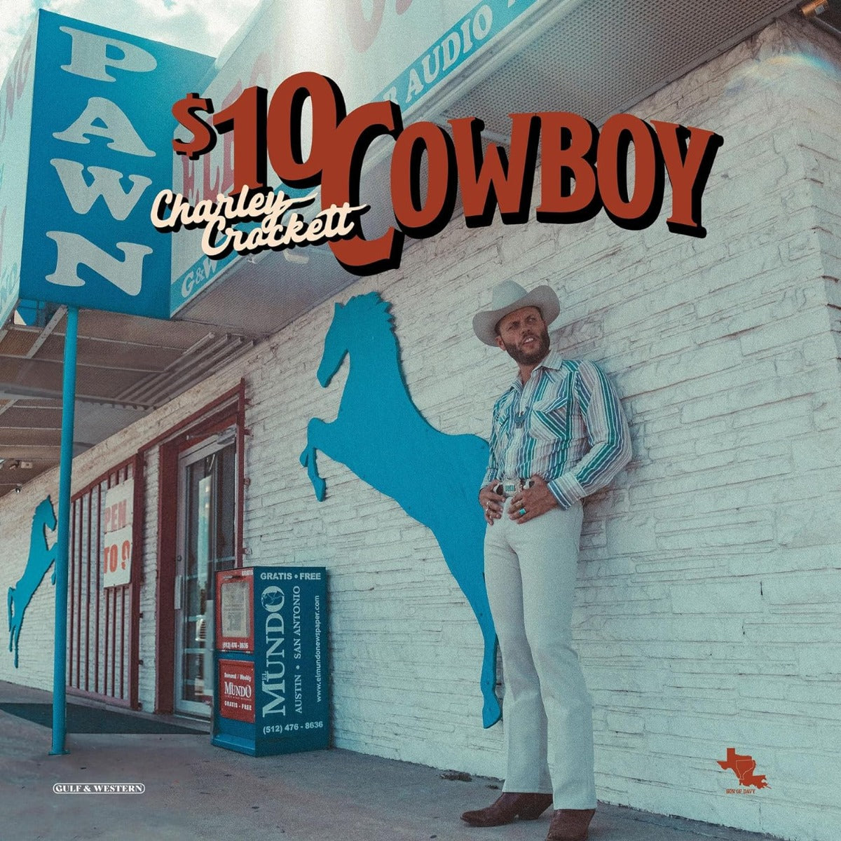 Charley Crockett $10 Cowboy (Indie Exclusive, Opaque Sky Blue Colored Vinyl)