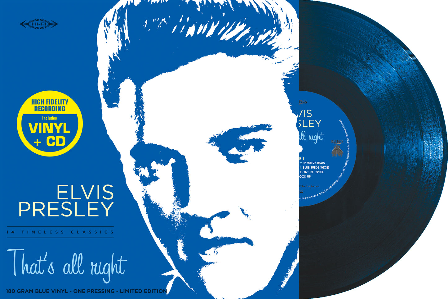 Elvis Presley 33 Tours - That'S All Right (Blue Vinyl + CD)