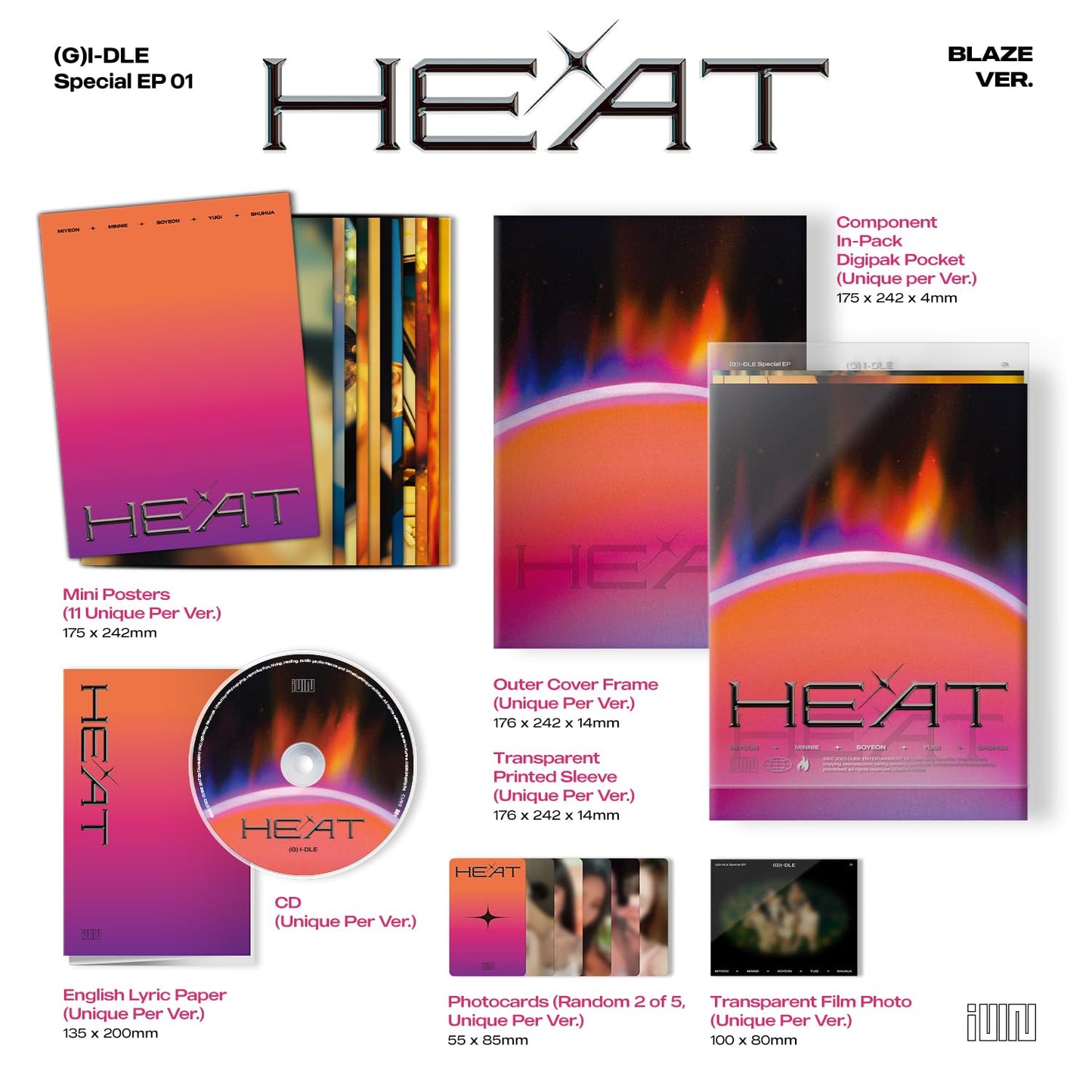 (G)I-DLE | HEAT (BLAZE VER. CD)