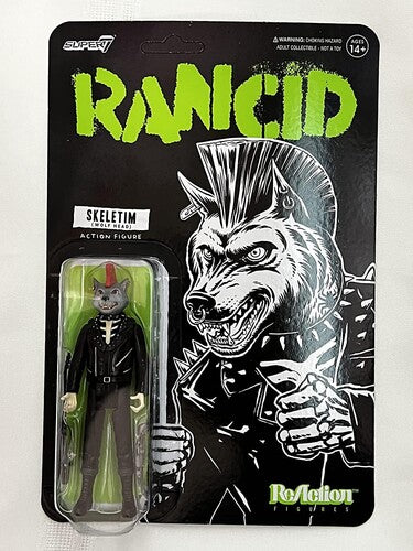 Rancid Super7 - Rancid ReAction Figure Wave 3 - Skeletim (Wolf Head) (Collectible, Figure, Action Figure)