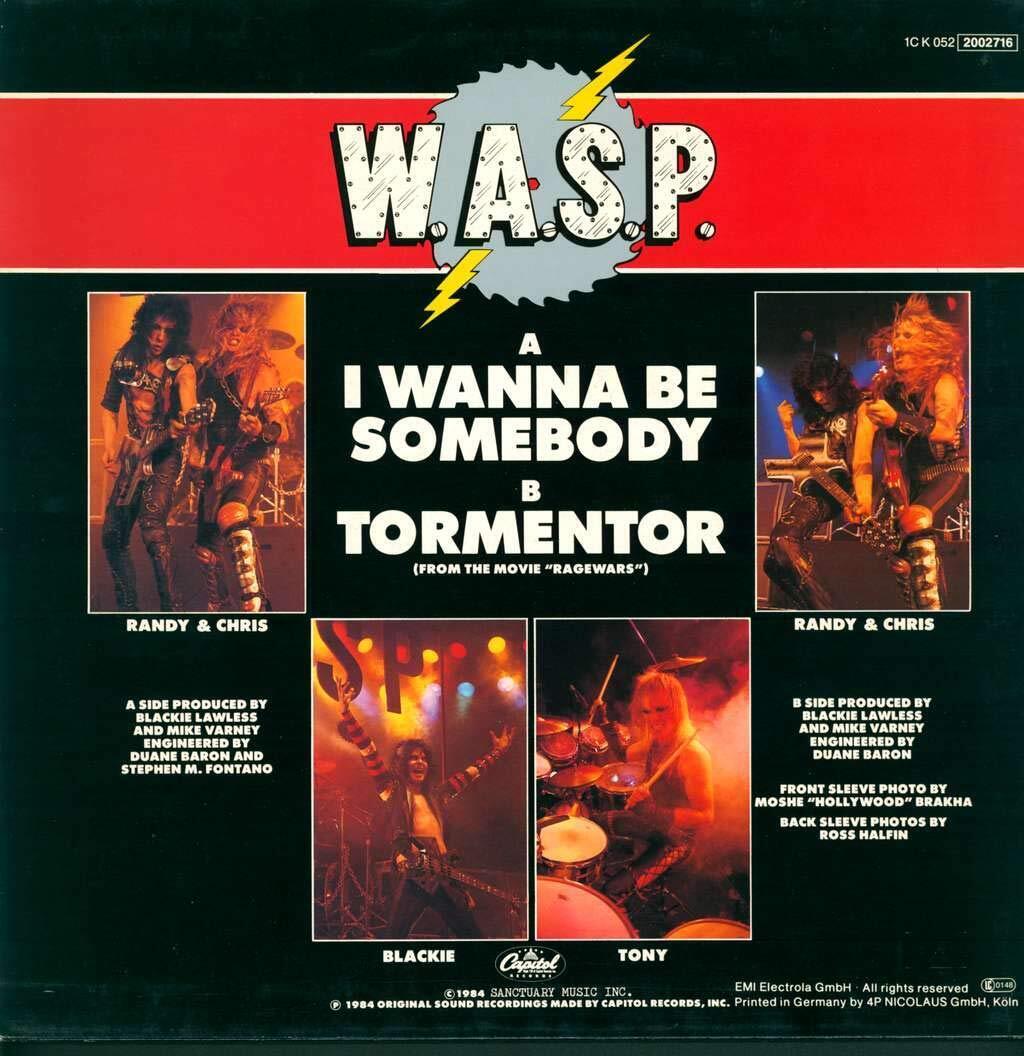 W.A.S.P. I Wanna Be Somebody (Picture Disc Vinyl)