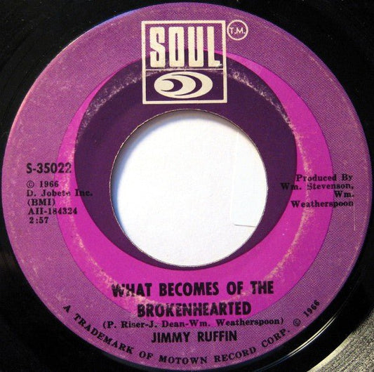 Jimmy Ruffin | What Becomes Of The Broken Hearted (Pre-Owned 7" Single)