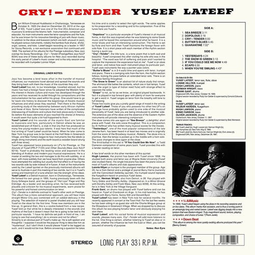 Yusef Lateef Cry! -Tender (Limited Edition, 180 Gram Vinyl, Bonus Tracks) [Import]