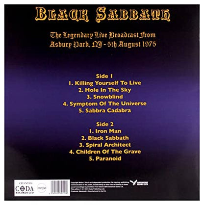 Black Sabbath Masters Of The Grave: Asbury Park, N.J. August 5th,1975 (Limited Edition, Purple Vinyl) [Import]