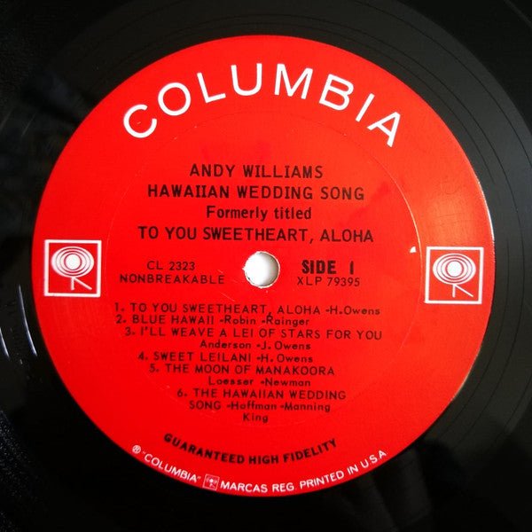 Andy Williams – Hawaiian Wedding Song (LP | Pre-Owned Vinyl) - Vibin' VinylVinylAndy WilliamsCL 2323