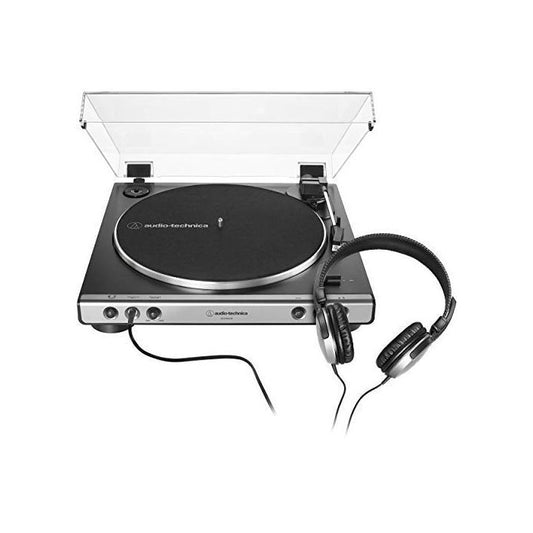 AT-LP60XHP-GM Fully Automatic Belt-Drive Stereo Turntable Includes Headphones with Built-in Switchable Phono Preamp and Cartridge - Gunmetal by Audio-Technica - Vibin' VinylTurntables & Record PlayersAudio-Technica4961310149413