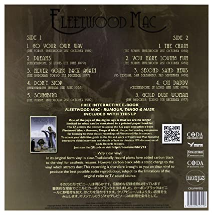 Fleetwood Mac Rumours In Concert - The Legendary Broadcasts (Limited Edition,Clear Vinyl) [Import]