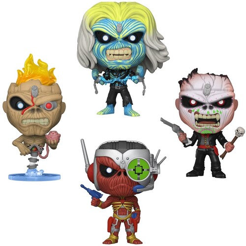 Iron Maiden FUNKO POP! ROCKS: Iron Maiden - Eddie 4PK Glow in the Dark Box Set (AE Exclusive)