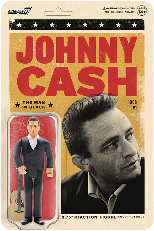 Johnny Cash Super7 - Johnny Cash ReAction Figure - The Man In Black (Collectible, Figure, Action Figure)