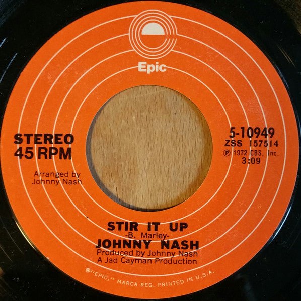 Johnny Nash - Stir It Up / Ooh Baby You’ve Been Good To Me (7”) - Vibin' Vinylvibin'-vinyl5-10949