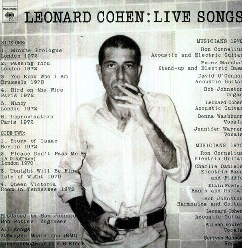 Leonard Cohen Live Songs