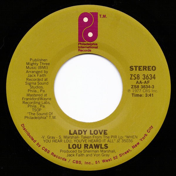 Lou Rawls - Lady Love (7”) - Vibin' Vinylvibin'-vinylZS8 3634