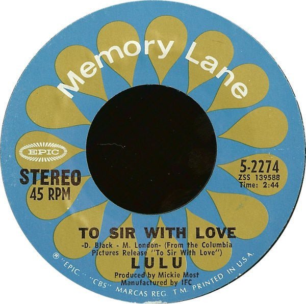 Lulu - To Sir With Love/ Morning Dew (7”) - Vibin' Vinylvibin'-vinyl5-2274