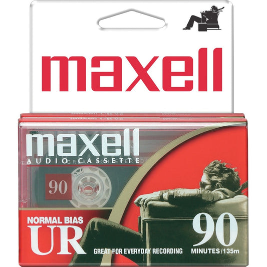 Maxell Maxell 108527 UR-90 2PK Normal Bias Audio Cassettes 90 Minute With Cases 2 Pack