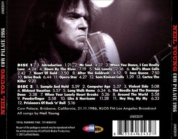 Neil Young Cow Palace 1986