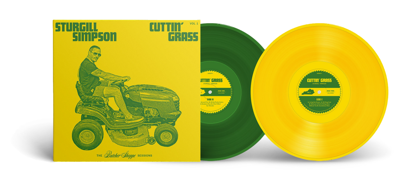 Sturgill Simpson Cuttin' Grass - Vol. 1 (The Butcher Shoppe Sessions) INDIE Exclusive Green and Yellow vinyl