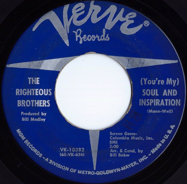 The Righteous Brothers - (You’re My) Soul And Inspiration / B Side Blues - Vibin' Vinylvibin'-vinylVK 10383