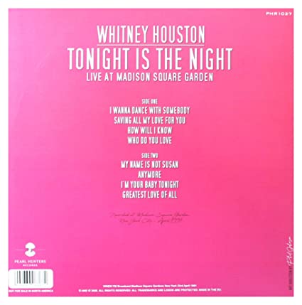 Whitney Houston Tonight Is the Night: Live At Madison Square Garden [Import]